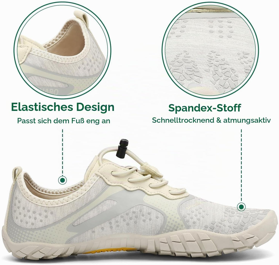 SAGUARO Herren Damen Barfussschuhe - Atmungsaktiv rutschfest Barfussschuhe - mit Breite Zehenbox und