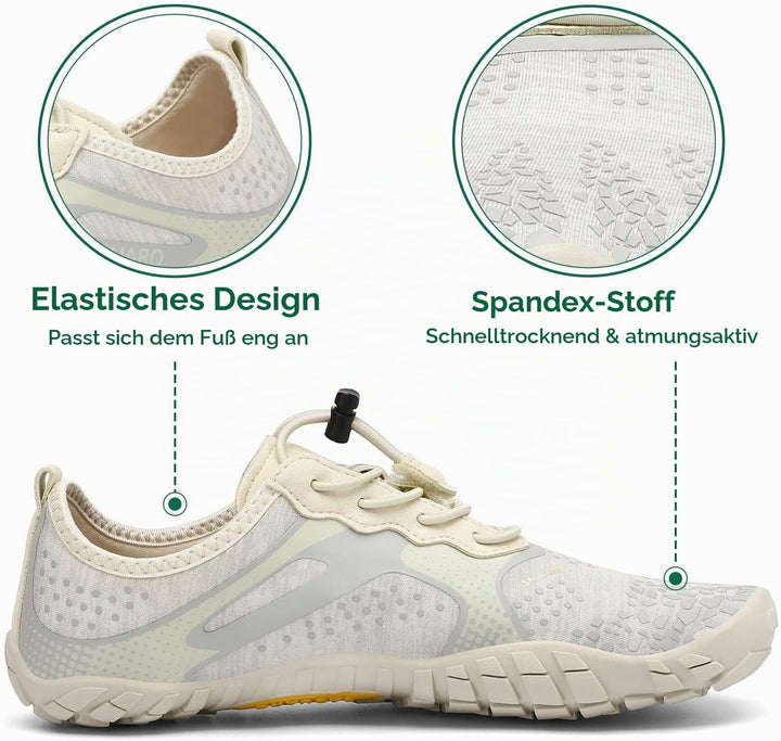 SAGUARO Herren Damen Barfussschuhe - Atmungsaktiv rutschfest Barfussschuhe - mit Breite Zehenbox und