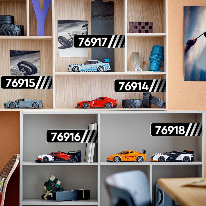 LEGO Speed Champions Porsche 963, Modellauto-Bausatz, Rennfahrzeug Spielzeug für Kinder, Sammelset m