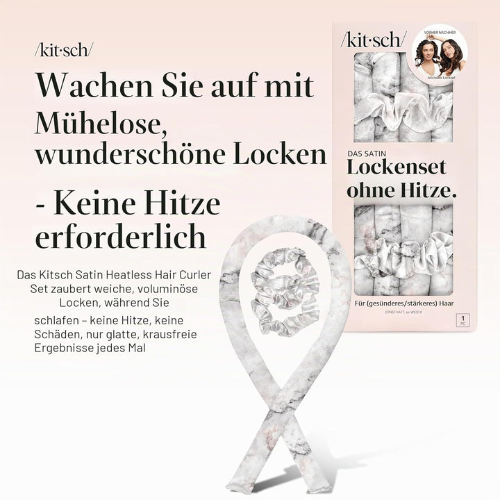 Kitsch Satin Heatless Curling Set - Lockenwickler für Heatless Curls | Heatless Hair Curler &amp; Hot Ro