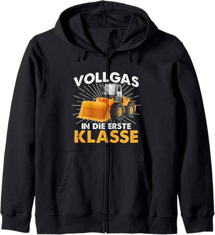 Kinder Einschulung Trecker Jungen Schulkind 2021 Traktor Kapuzenjacke