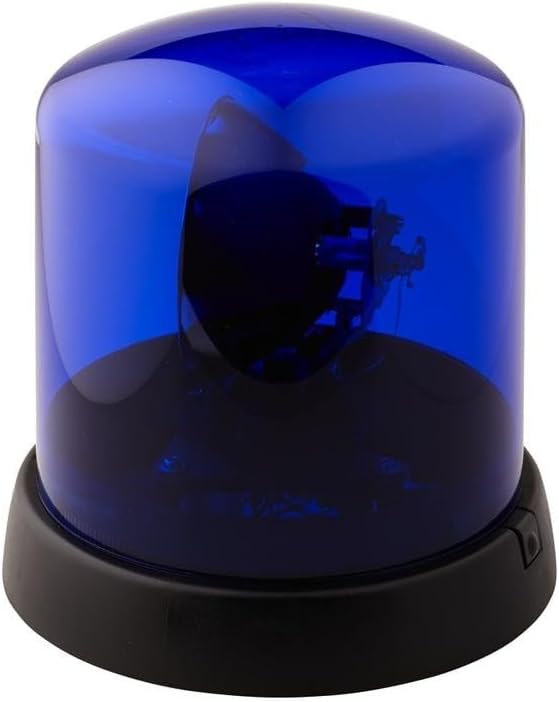 HELLA - Halogen-Rundumkennleuchte - KL 8000 - 12V - blau - Anbau/geschraubt - Stecker: Flachstecker