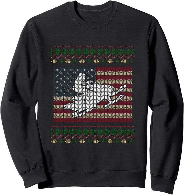 Weihnachtspullover mit USA-Flagge Sweatshirt
