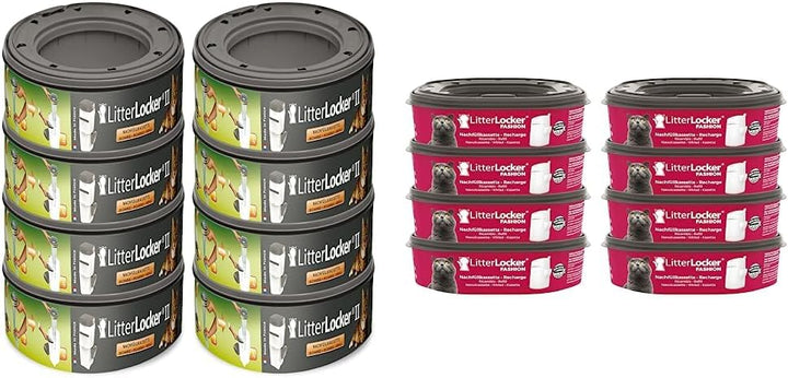 Angelcare Litter Locker 2 8er-Pack Nachfüllkassetten & LitterLocker Fashion 8er- Pack Nachfüllkasset
