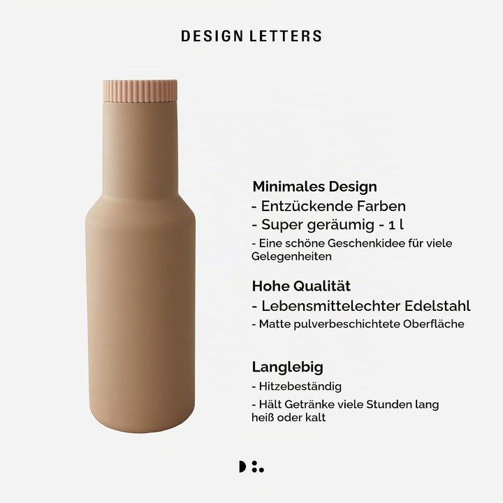 Design Letters Karaffe | Verwenden Sie die Karaffe als thermoskanne, To go becher, Camping becher |