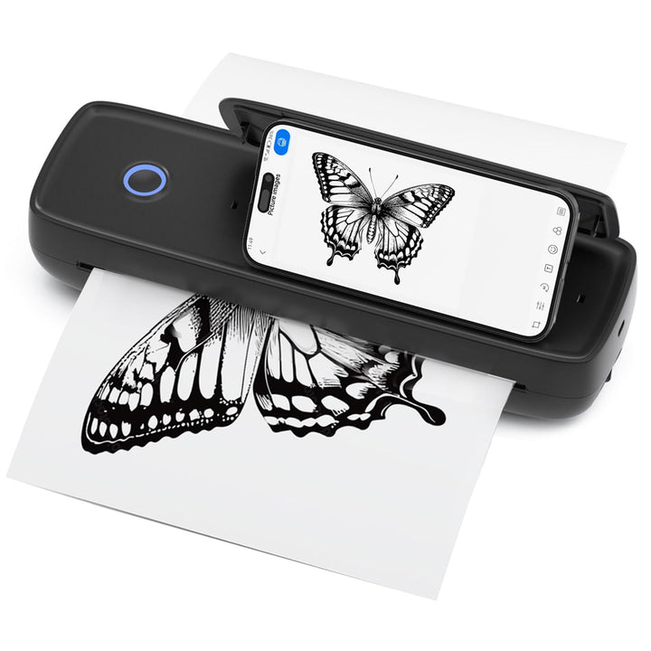 Bisofice A81 Mobiler Drucker A4 Bluetooth Thermodrucker A4 Drucker Klein Kompakt Portable Printer Un