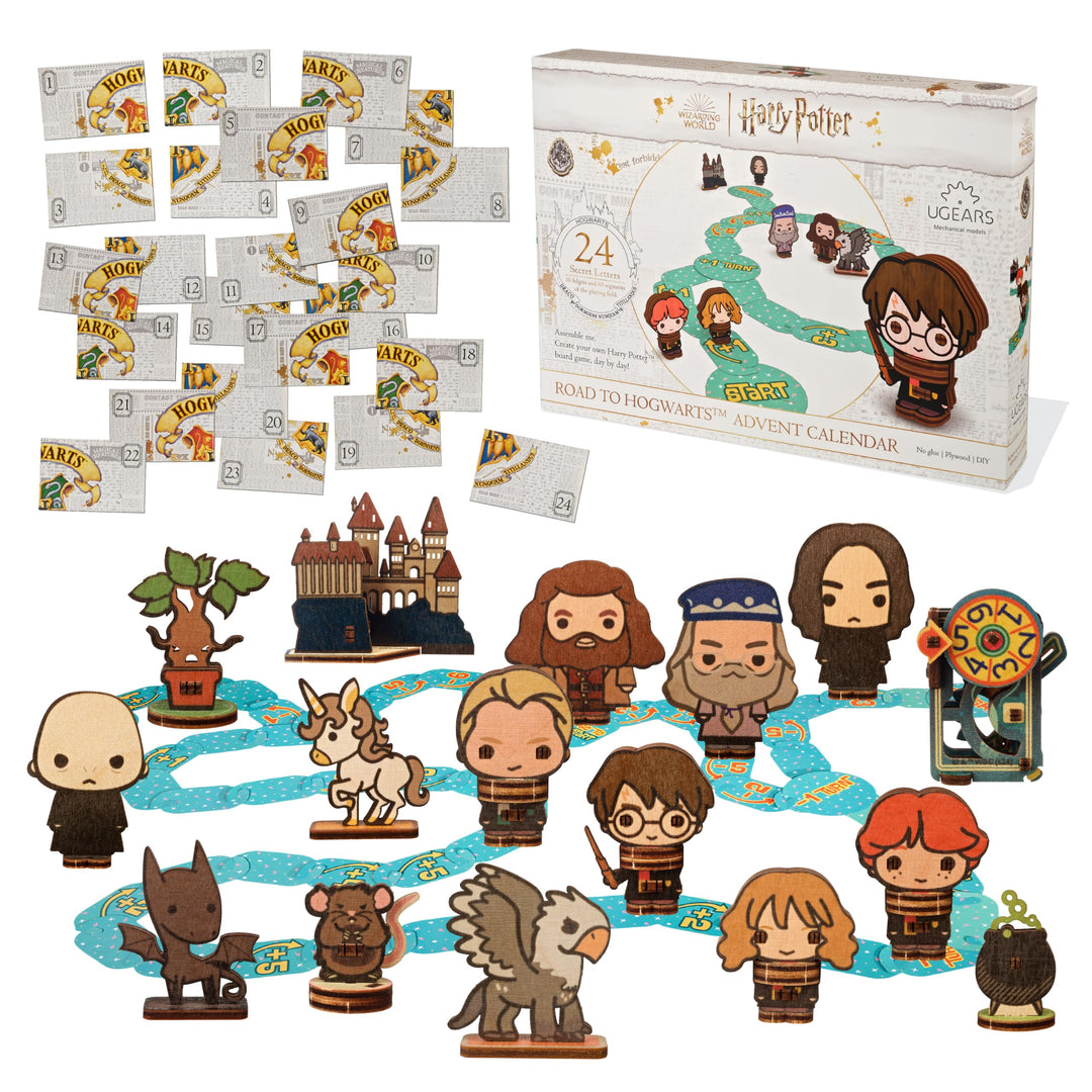 UGEARS Harry Potter Adventskalender 2025 – Road to Hogwarts Modellbausatz 3D holzpuzzle für Erwachse