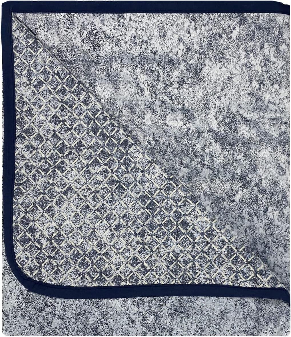 Italian Bed Linen “Glamour” rutschfest Sofa Abdeckung, Dunkel blau, 4 Plätze 4 Plätze Dunkel Blau, 4