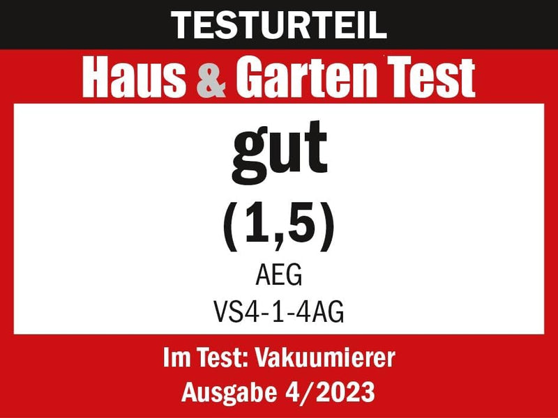 AEG VS4-1-4AG Vakuumiergerät / schnelles und starkes Versiegeln von Lebensmitteln / Pulse-Funktion /