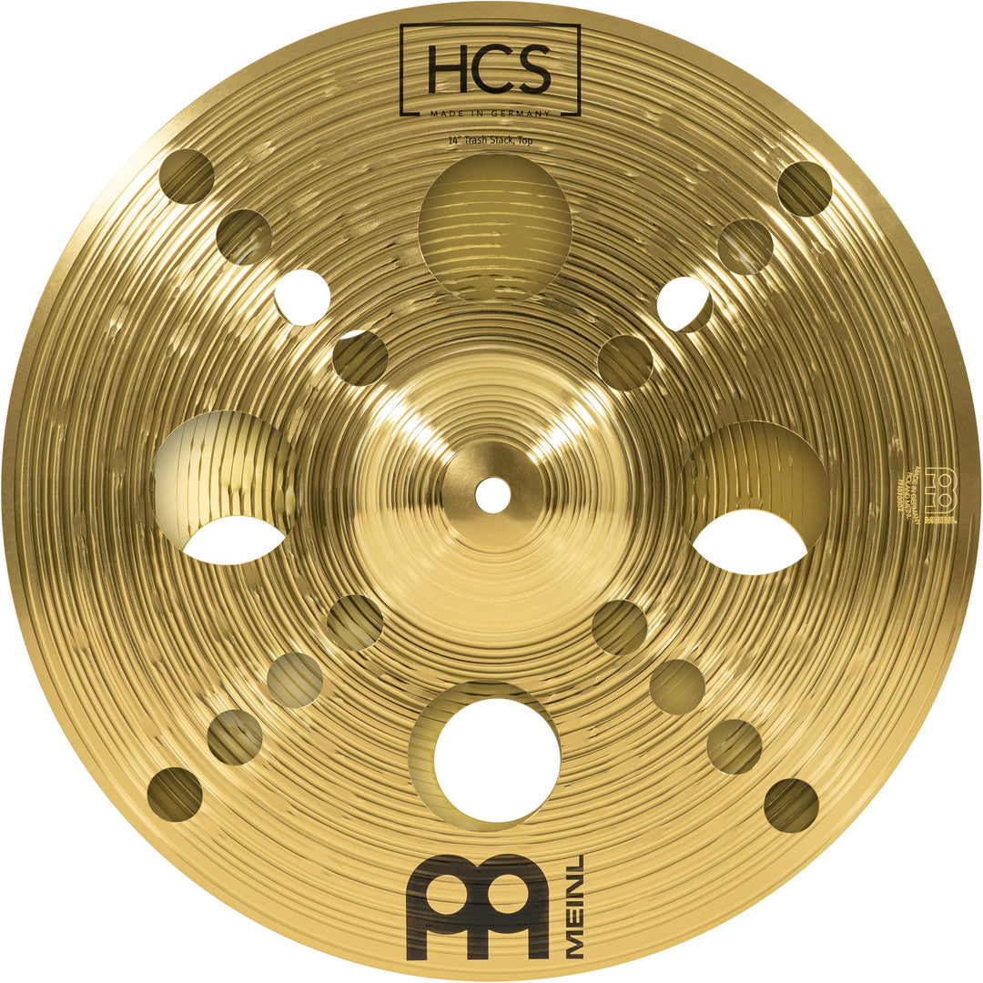 Meinl Cymbals HCS Trash Stack 14 Zoll (Video) Schlagzeug Becken (35,56cm) Messing, Traditionelles Fi