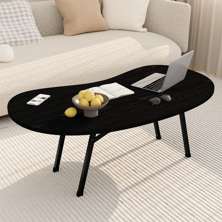 Faltbarer Couchtisch,Mid Century Modern Couchtisch Wohnzimmer Tische,Oval Center Tisch,Kleine Faltba