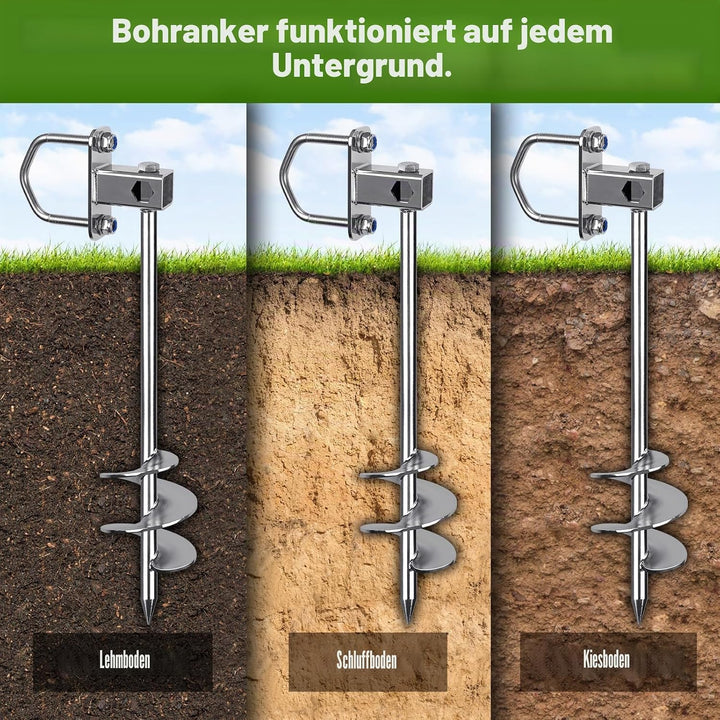 6er Zeltheringe, 74cm Zelt Heringe Erdnägel Stabil Lang Erdanker Bodenanker Schraubheringe Zelthaken