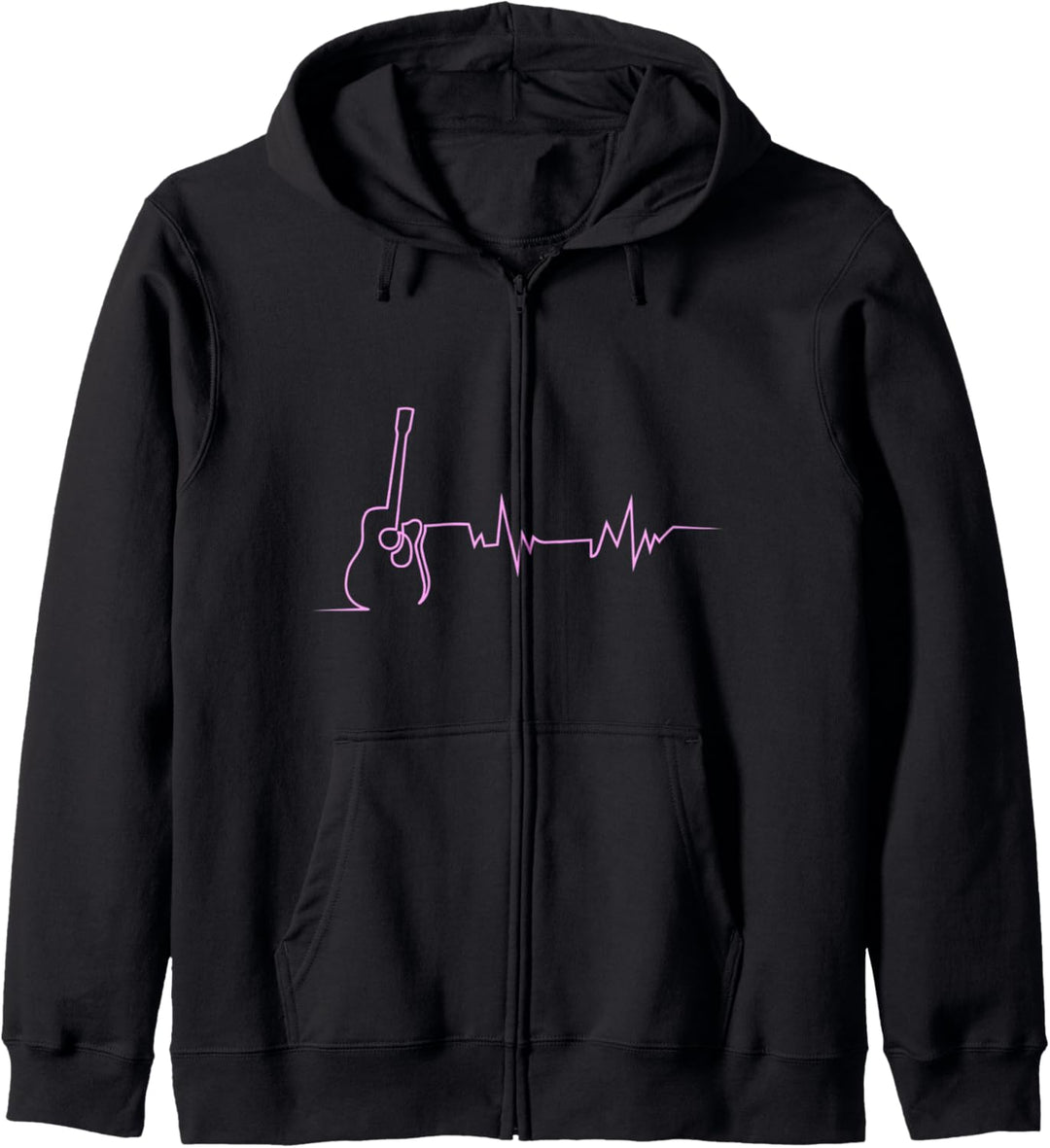Akustikgitarre Heartbeat Cooles Design für Gitarristen Kapuzenjacke