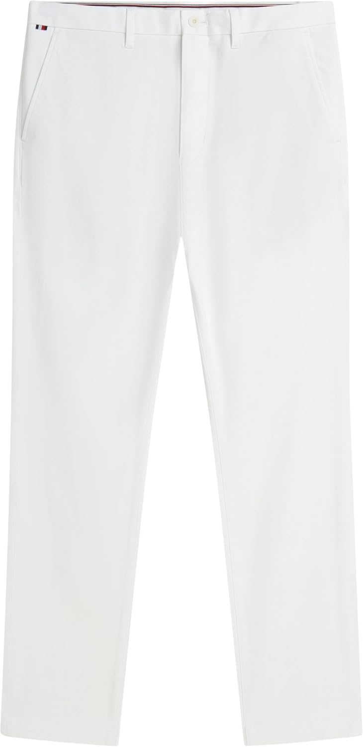 Tommy Hilfiger Herren Hose Bleecker Chino 1985 Pima Cotton Chino 28W / 29L White (Th Optic White), 2