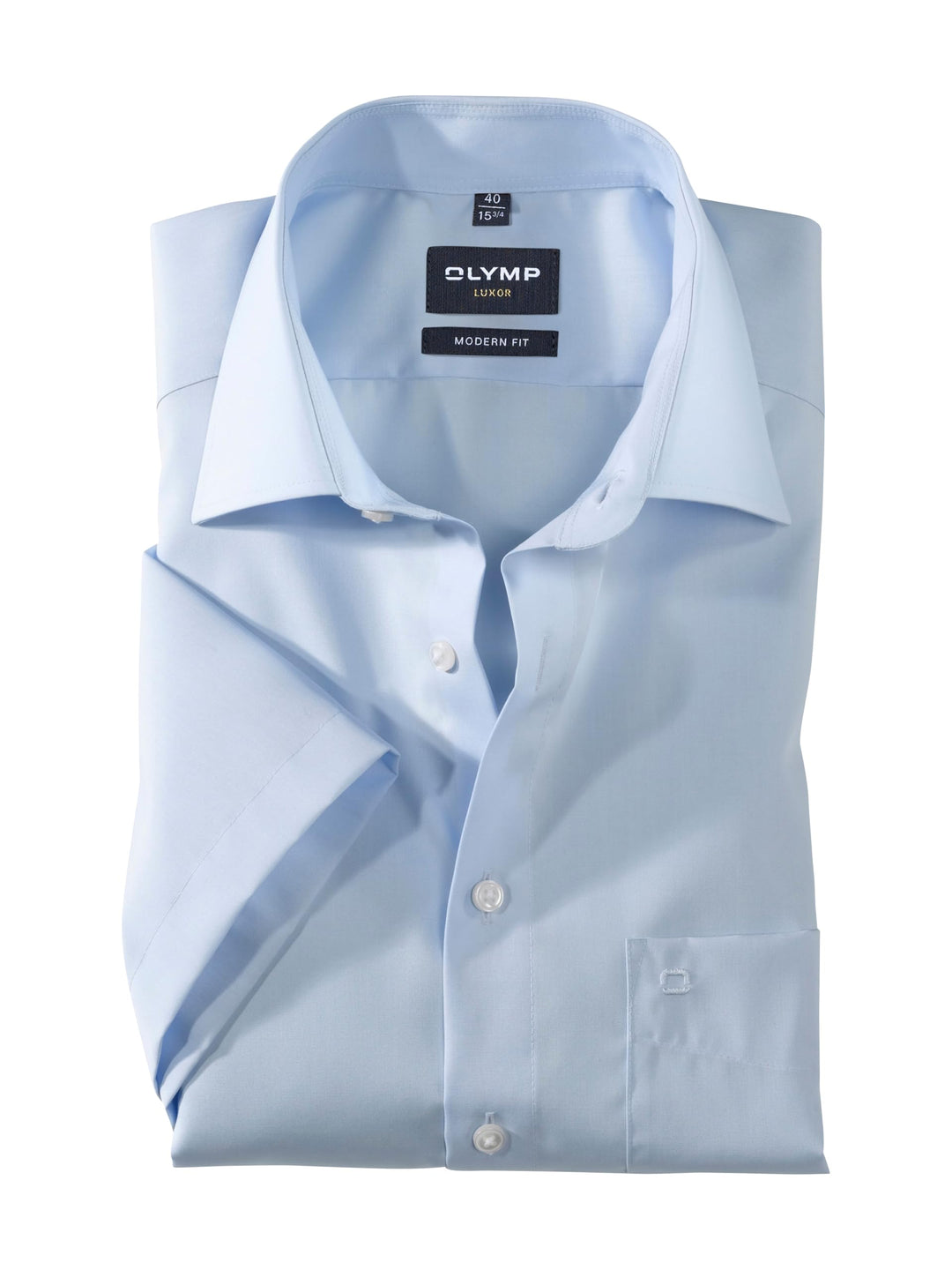 OLYMP Herren Businesshemd Langarm Luxor,Einfarbig,modern fit,New Kent 37 Blau 15, 37 Blau 15