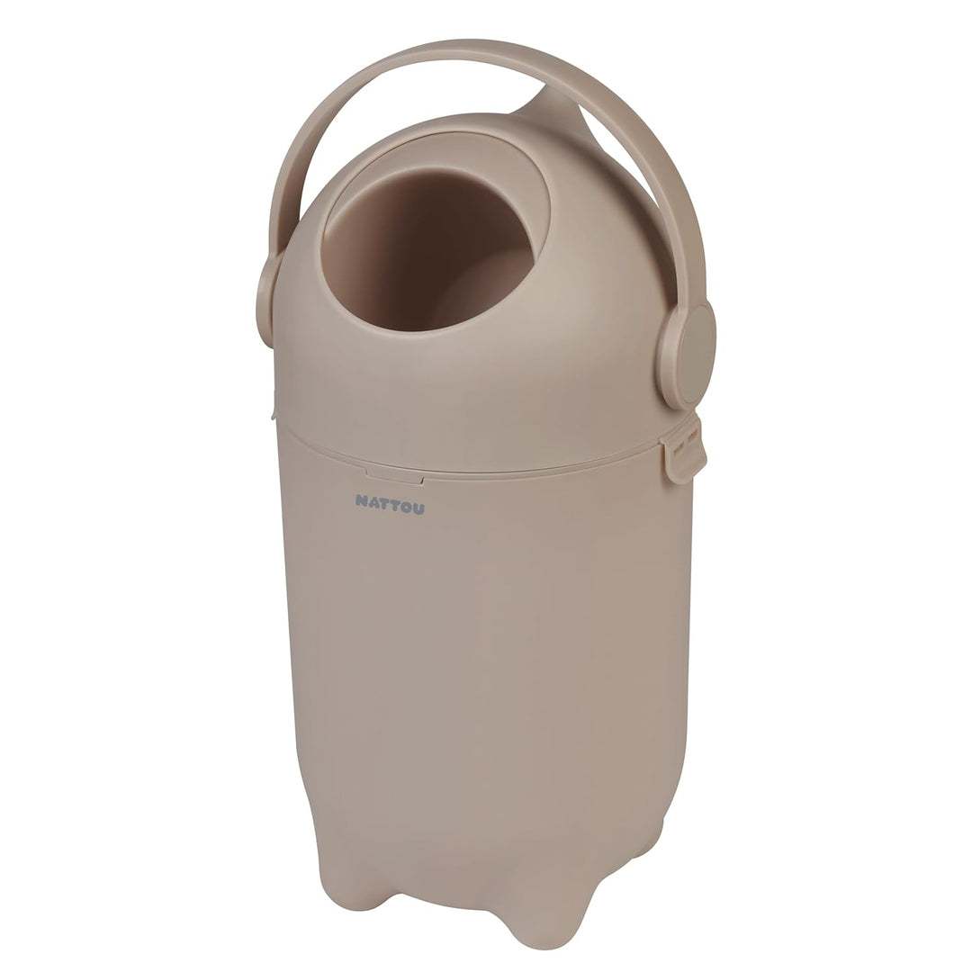 Nattou Windeleimer Dropy, Geruchsdicht, Einfaches Öffnen mit einer Hand, 49,5 x 28 cm, Polypropylen/