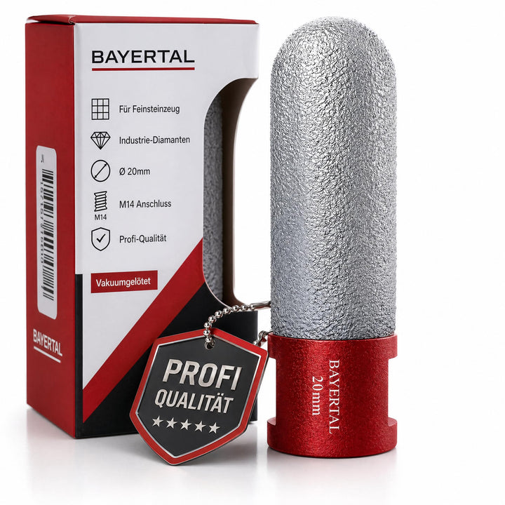 Diamantfräser 20mm x M14 Premium - Bohren & Fräsen von harten Fliesen - Premium Fingerfräser mit Ind