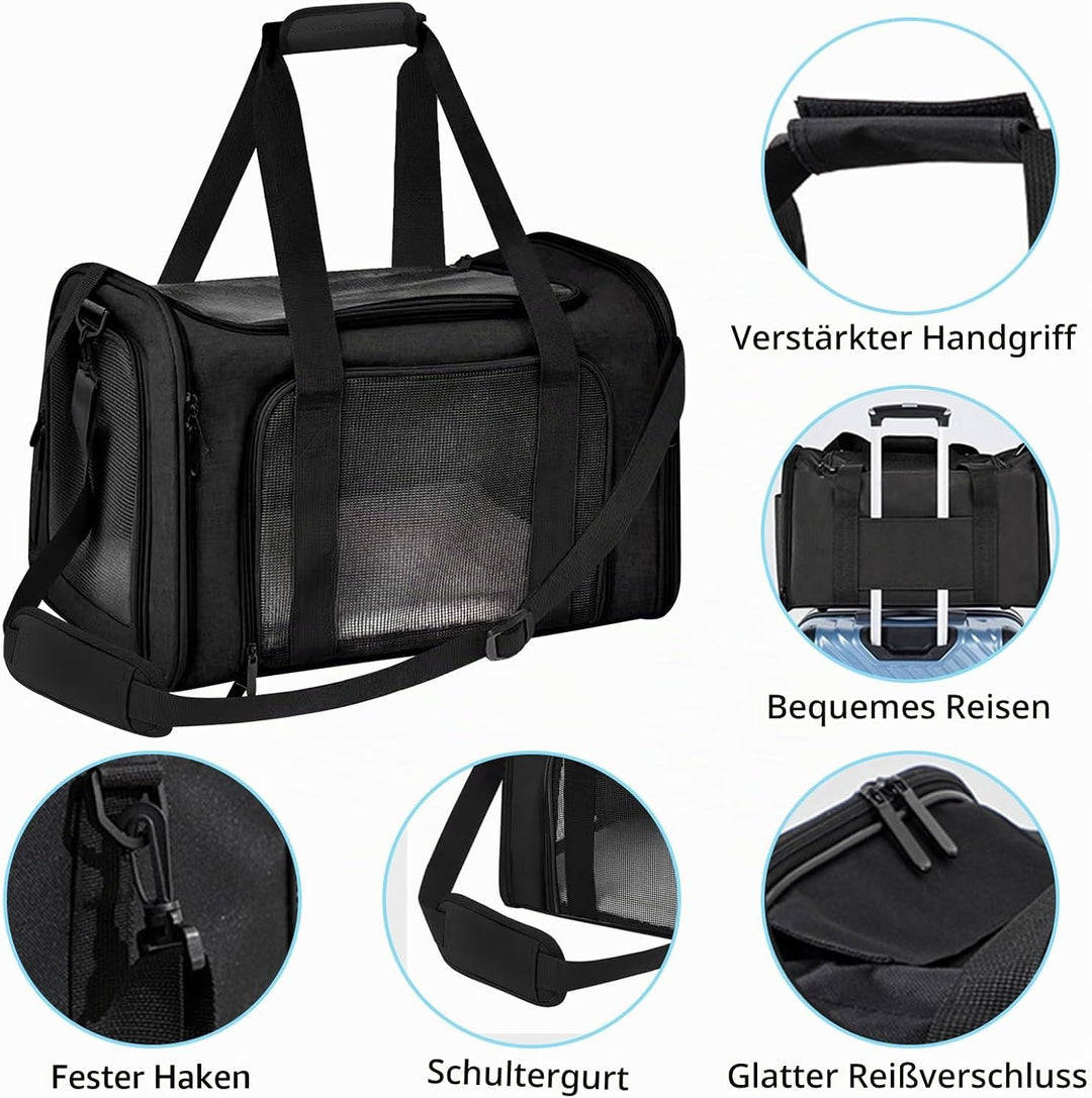 Transporttasche Für Katze Hund,Katzentransporttasche,Faltbare Katzentransportbox, Tragbar Faltbare H