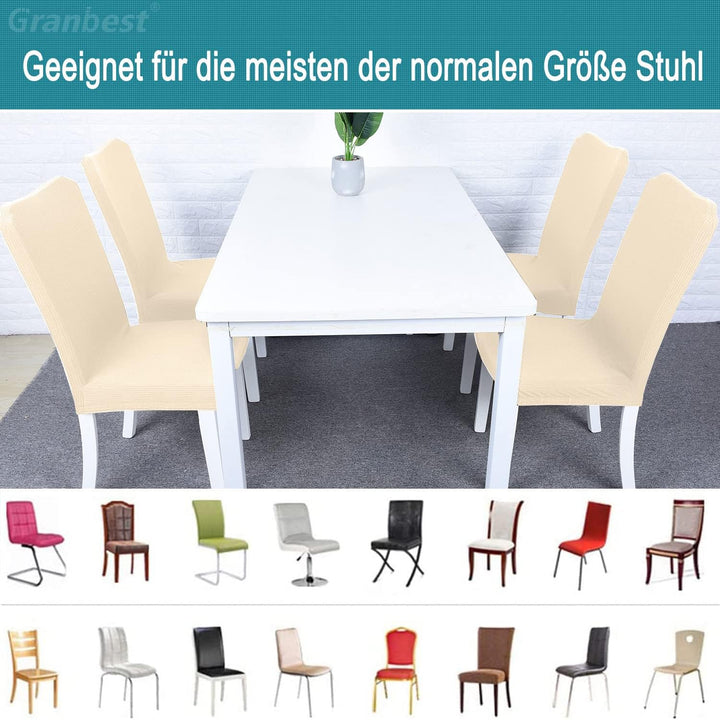 Granbest Premium Wasserdicht Esszimmer Stuhl Abdeckungen Satz Von 4, Stretch Hohen Zurück Stuhlhusse