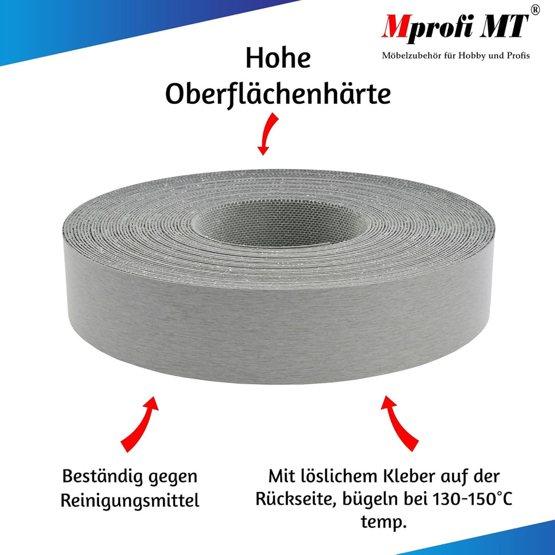 Mprofi MT® 50m Rolle-Kantenumleimer-Melaminkantenumleimer-Umleimer mit Schmelzkleber-Bügelkante für