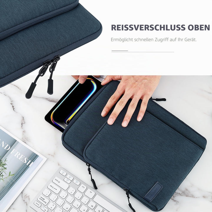 MoKo 12.9 Zoll Tablet Hülle Kompatibel mit iPad Pro 12.9 M2 2022-2018, Galaxy Tab S8+ 12.4", Surface