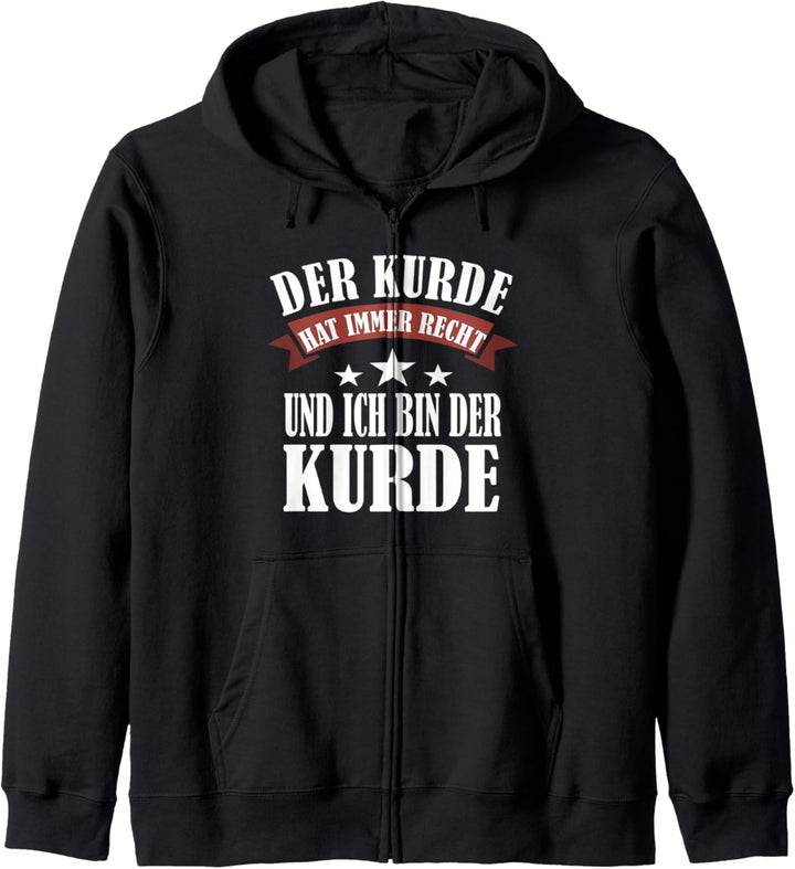 Der Kurde Hat Immer Recht Kurdistan Azadi Newroz Kapuzenjacke