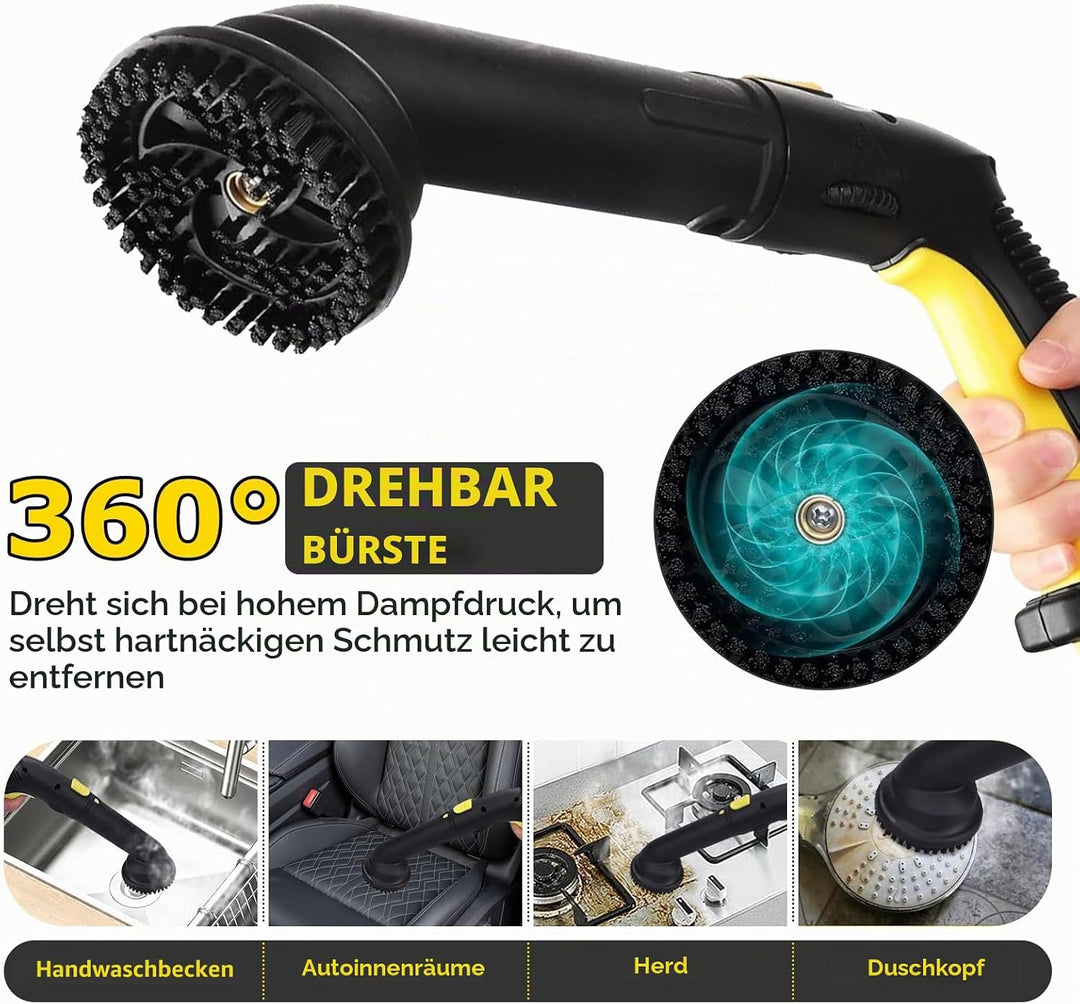 Upgrade Dampfreiniger 2100W, Dampfdruck 5 Bar, Dampfreiniger Handgerät, Mehrzweck Dampfreiniger, Tan