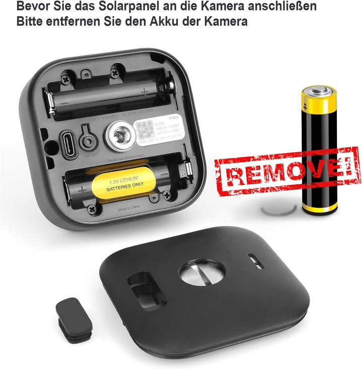 Solarpanel für Blink Kamera, 4W Solarmodul kompatibel mit Blink Outdoor 4 (4th Gen) Kamera, Verstell
