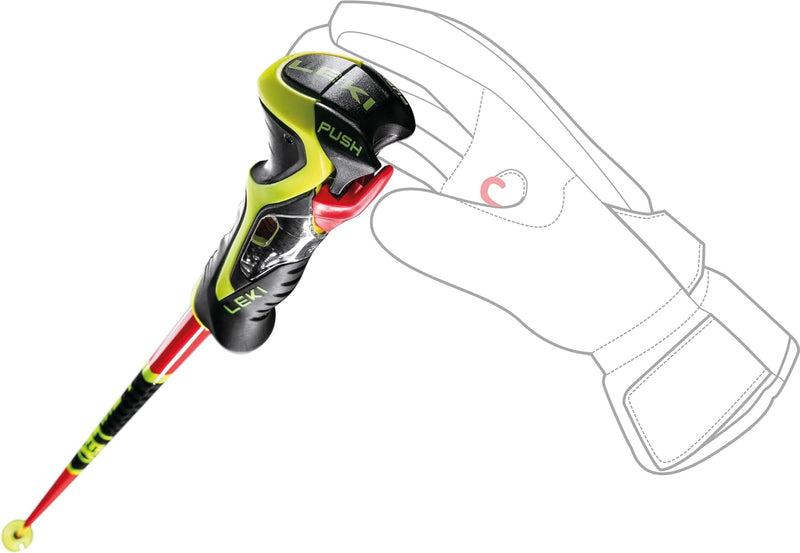 LEKI Fin Vario Winterteller 120 Bright Red - Black - Neon Yellow, 120 Bright Red - Black - Neon Yell