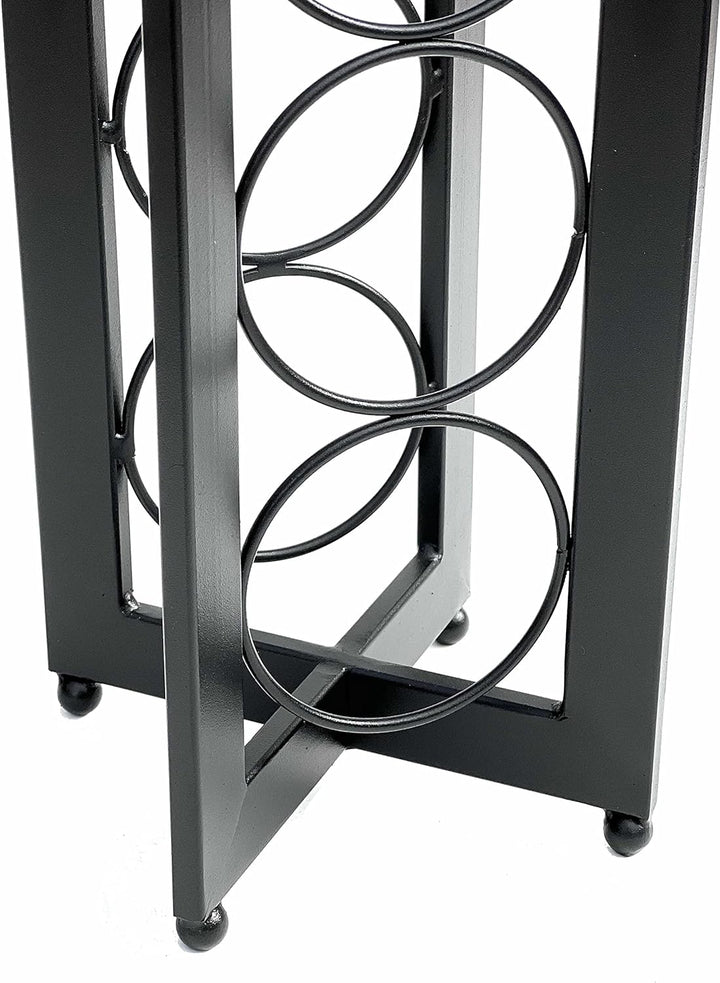 DanDiBo Design Weinregal Metall Schwarz Stehend 96323 X 80 cm Flaschenregal Flaschenständer Flaschen