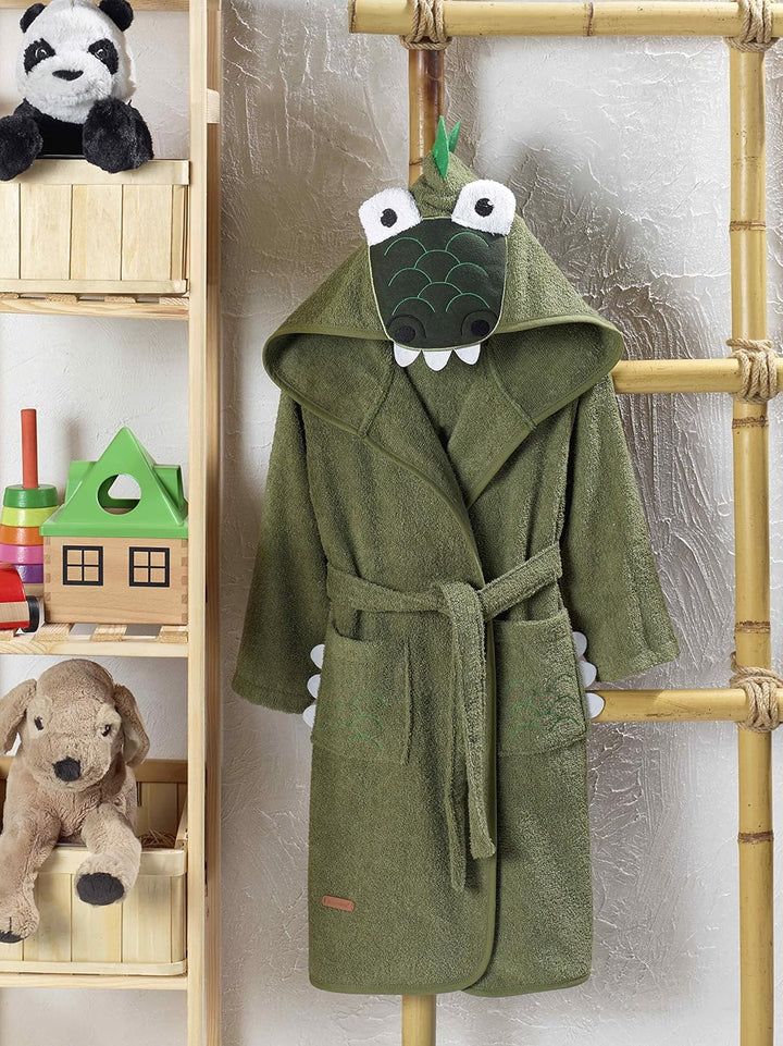ELY PARKER Bademantel Kinder Frottee, Jungs, Jungen, Mädchen, Handtuch aus Türkische Baumwolle, mit