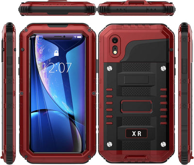 Beeasy Hülle Kompatibel mit iPhone XR, Wasserdicht Stossfest Outdoor Handy Case Militärstandard Schu