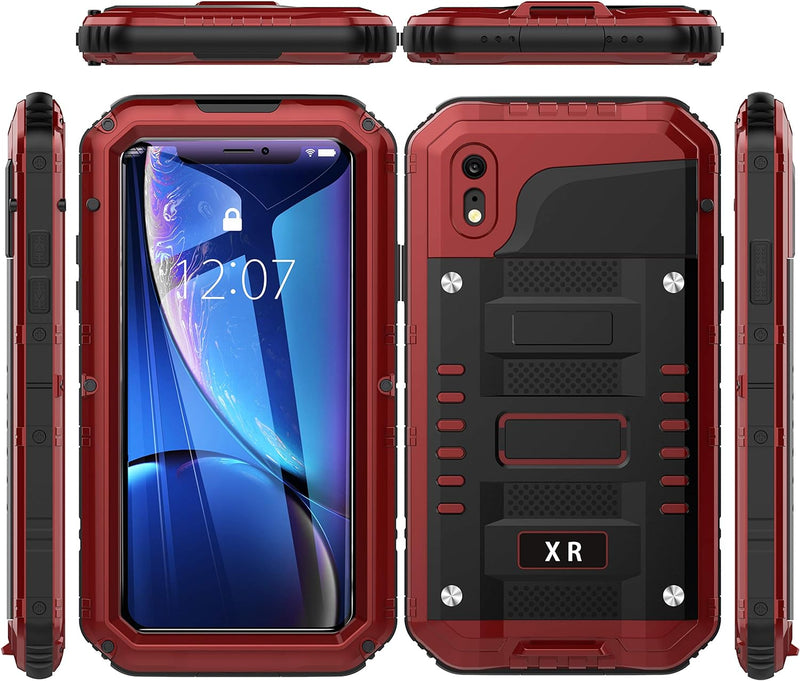 Beeasy Hülle Kompatibel mit iPhone XR, Wasserdicht Stossfest Outdoor Handy Case Militärstandard Schu