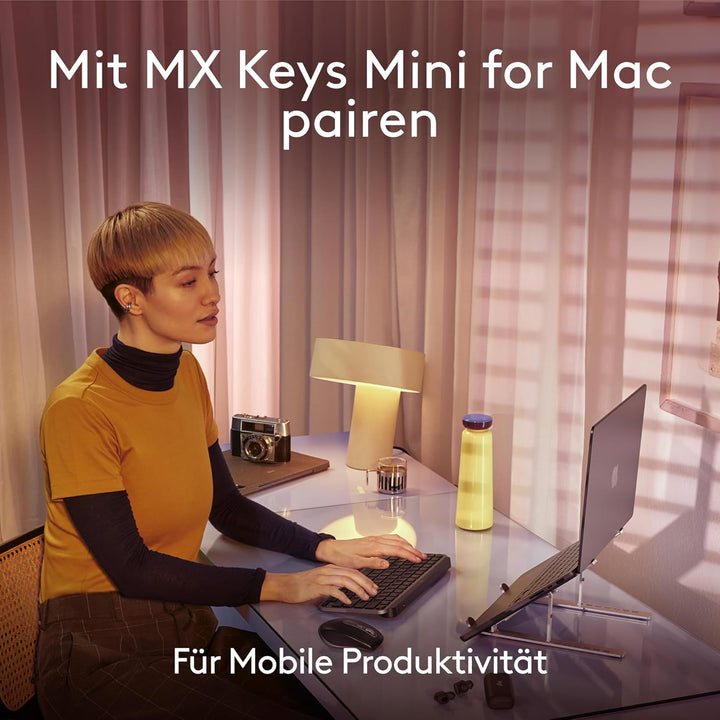Logitech MX Anywhere 3S for Mac, kompakte kabellose Bluetooth-Maus, 8K-DPI-Abtastung auf jeder Fläch
