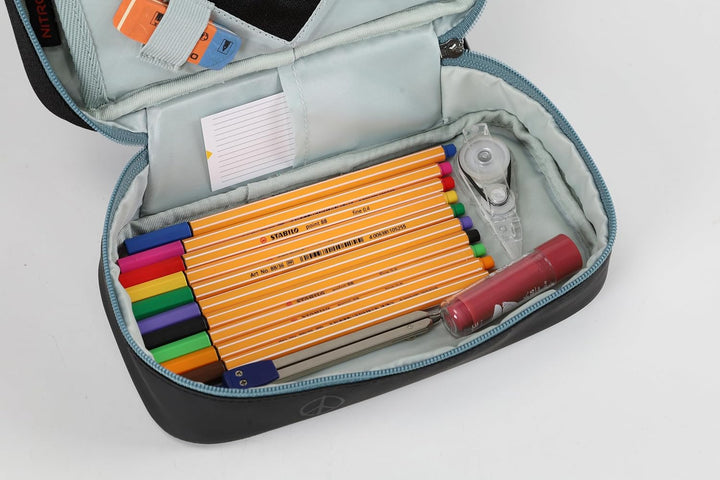 Nitro Pencil Case XL Inkl. Geo Dreieick & Stundenplan, Federmäppchen, Schlampermäppchen, Faulenzer B
