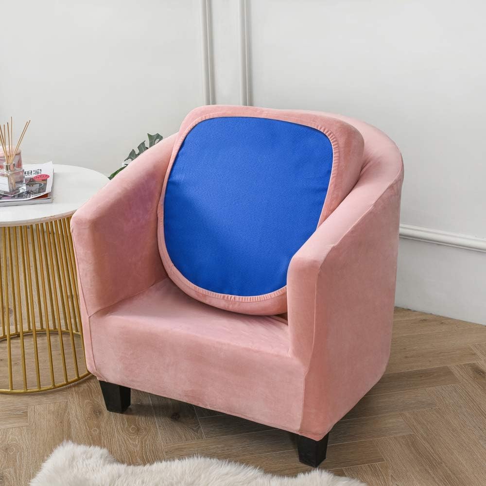 TOPCHANCES 2 Stück Tub Club Stuhlhussen, hohe Stretch-Sessel, Sofa-Schonbezug mit Kissenbezug, Samt-