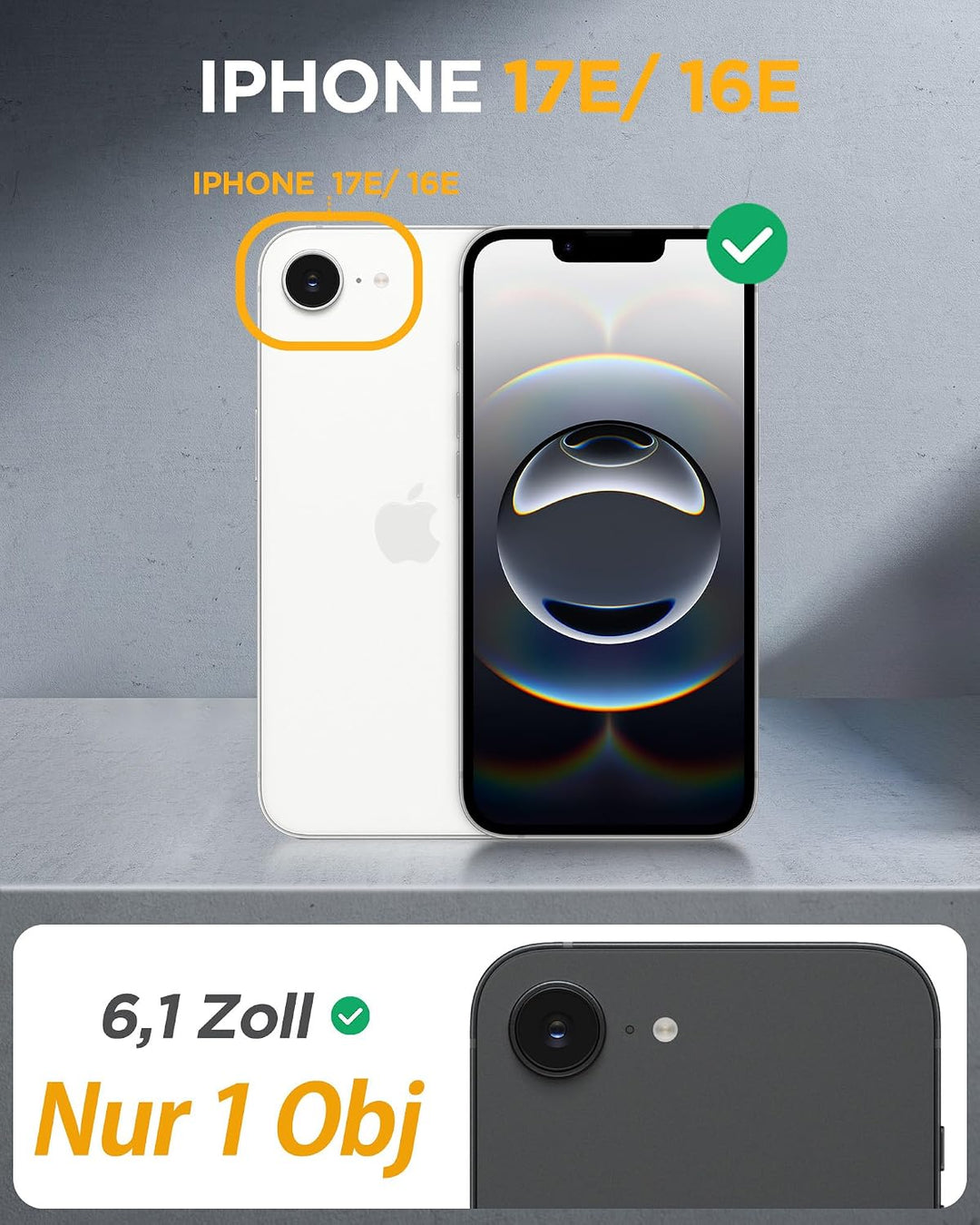 Miracase für iPhone 17e Hülle &amp; iPhone 16e Hülle für MagSafe,[360° Ganzkörper-Stossfest],integrierte