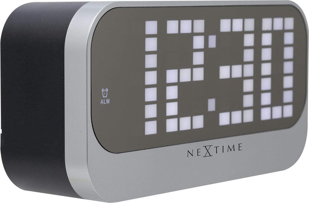 NeXtime 5211ZW Wecker, Metall und Kunststoff, Schwarz, Ø 17.5 cm