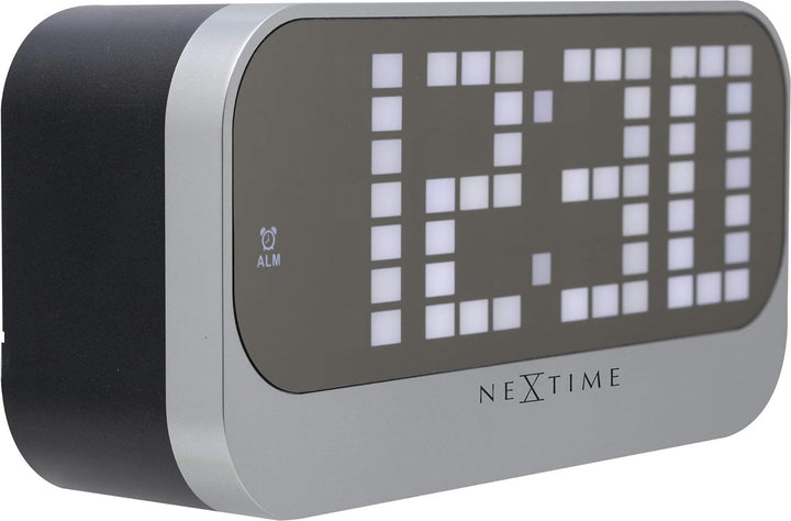 NeXtime 5211ZW Wecker, Metall und Kunststoff, Schwarz, Ø 17.5 cm