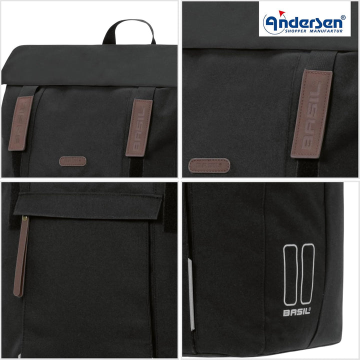 ANDERSEN Einkaufstrolley - Alu Star Shopper Basil City schwarz, Schwarz