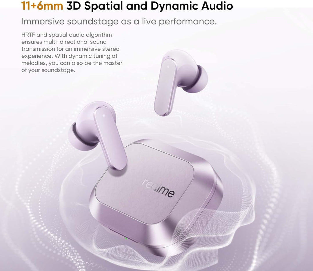 realme Buds Air8 In Ear kopfhörer Bluetooth mit 55dB ANC, 6-Mikrofon, AI-Übersetzer, Hi-Res, LHDC 5.