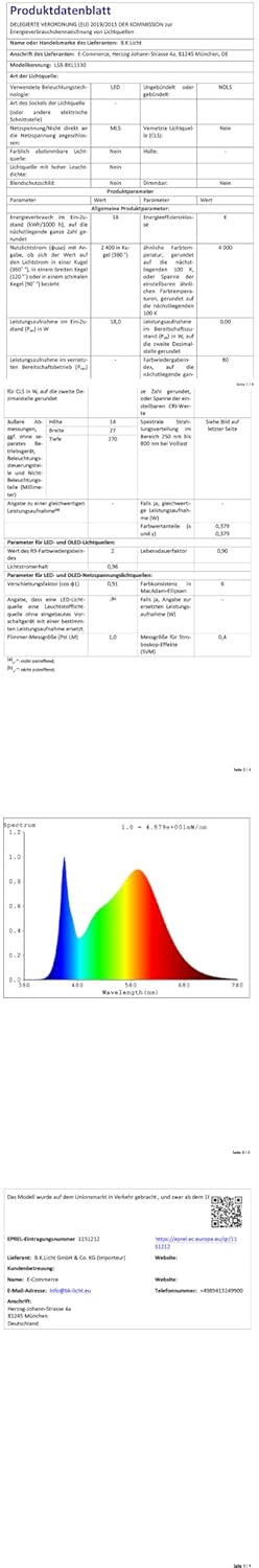 B.K.Licht - LED Deckenlampe mit indirektem Licht, ultraflach, neutralweisse Lichtfarbe, LED Panel, L