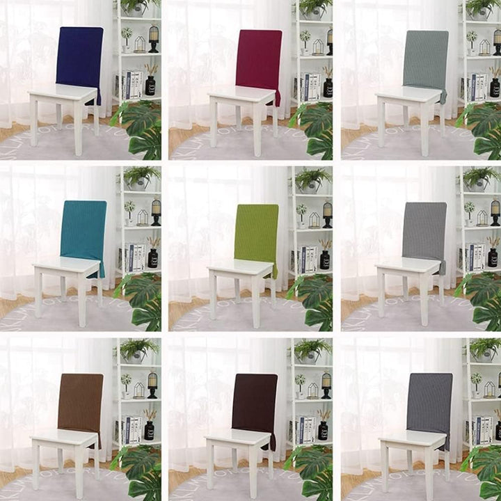 Bestenrose Stuhllehne Stuhlhussen 6er Set Stretch Stuhlrückenabdeckung Jacquard Rückenlehnenbezug mi