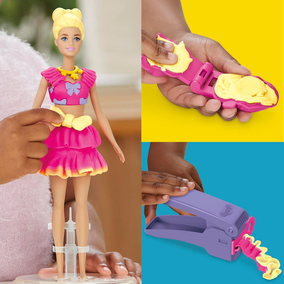 Play-Doh Barbie Rüschen & Schleifen Puppenset, Barbie Rüschen & Schleifen