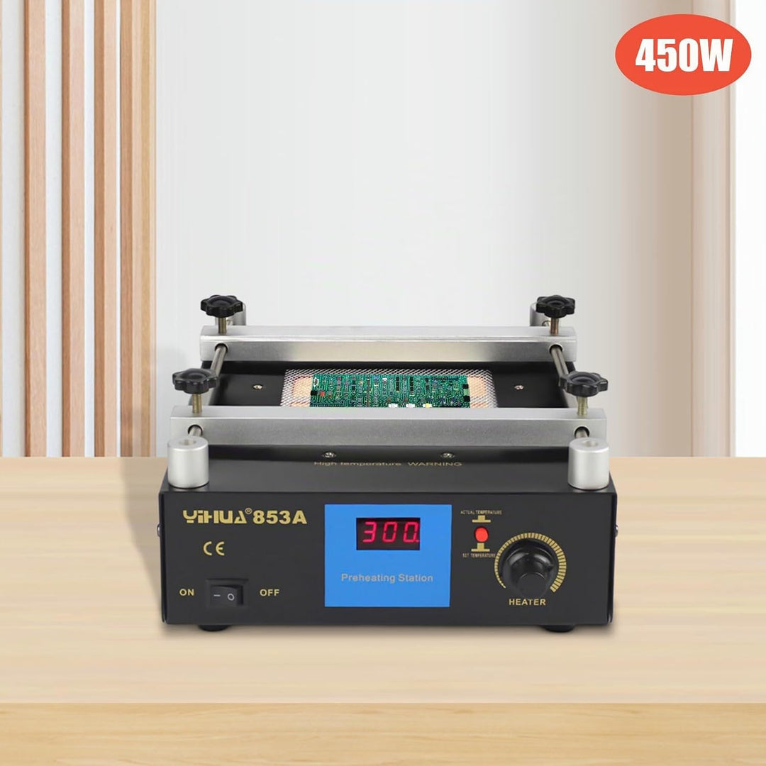 853A Aufwärmstation Heizplatte Vorheizen Antistatisch Rostfrei 450W 220V