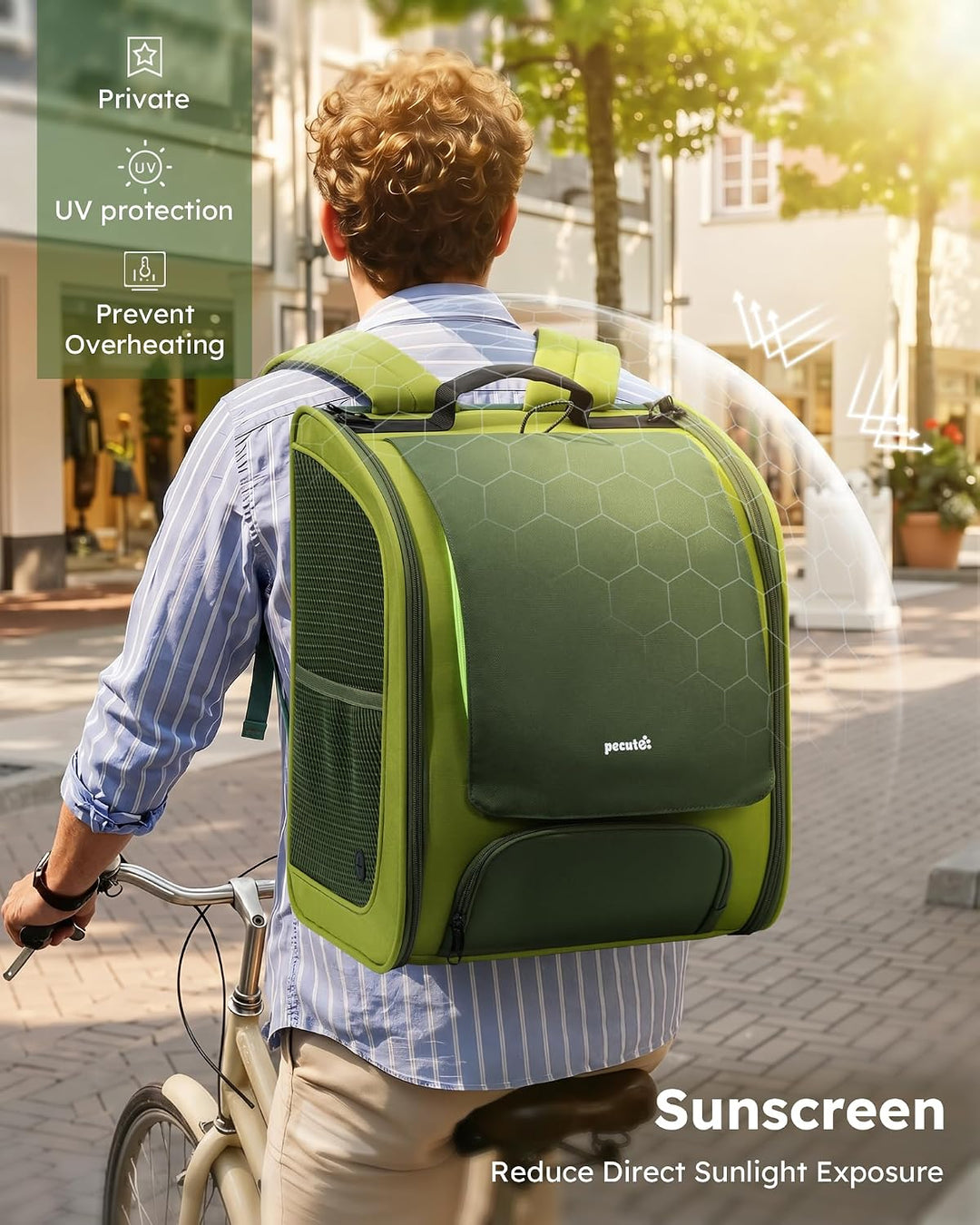 pecute Katzenrucksack Bubble Haustier Rucksack mit Netzfenster, Tragbare und Faltbare Katzentasche,