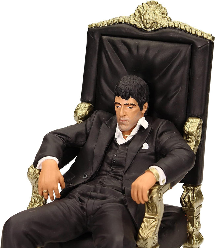Scarface Tony Montana Figur schwarz/Gold, Bedruckt, aus 100% Kunststoff, in Geschenkverpackung.