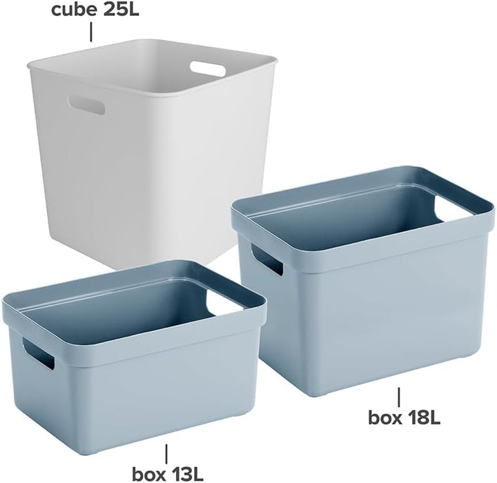 Sunware Sigma Home Aufbewahrungsboxen Klein 25L - 31,8x31,8x31,1cm - Kunststoff Aufbewahrungsbox Ohn