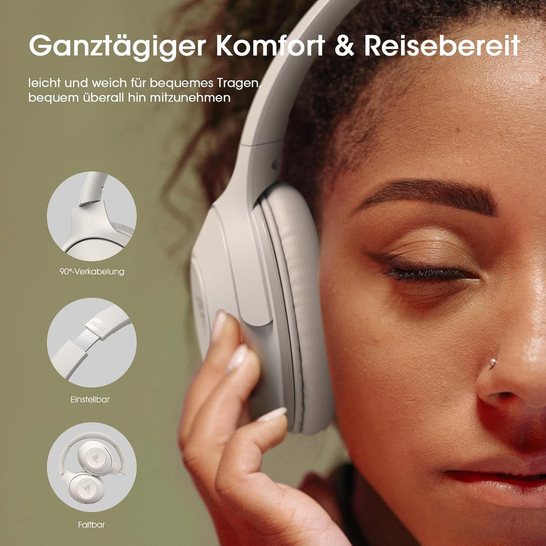 DOQAUS Bluetooth Kopfhörer Over Ear, 70 Stunden Spielzeit,Kopfhörer Kabellos Bluetooth mit 3 EQ-Modi