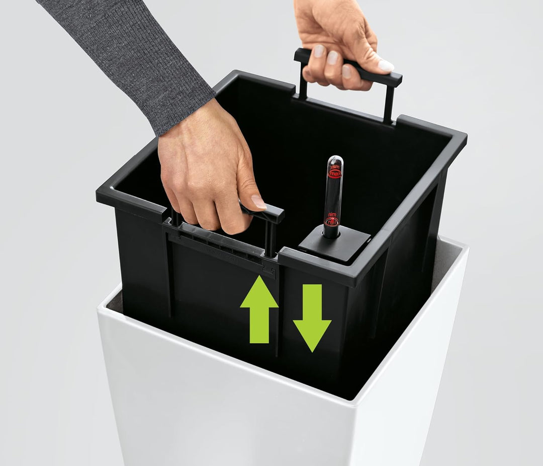 LECHUZA CUBICO Color 22 weiss 13160 Weiss 22x22x41 cm, Weiss 22x22x41 cm